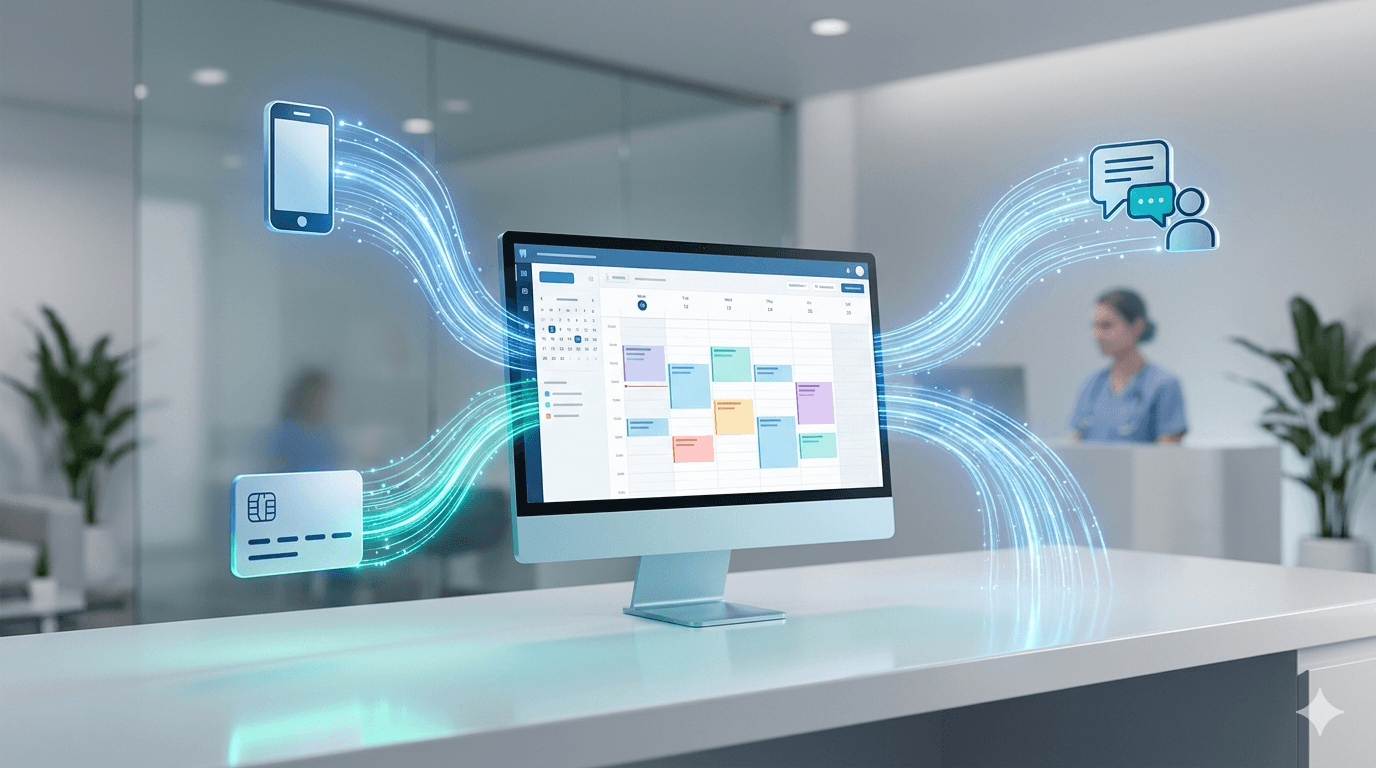 Five levels of AI receptionist PMS integration from message passing to full bidirectional real-time sync